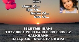 DEMİR ALİ İÇİN UMUT OL..IŞIK OL..CAN OL..NEFES OL..!