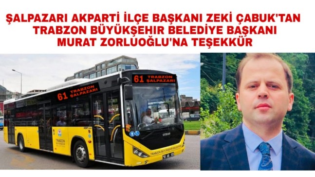 ŞALPAZARI’NA HAYIRLI OLSUN !
