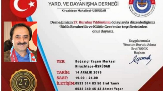 BİRLİK BERABERLİK VE KÜLTÜR GECESİNE DAVET