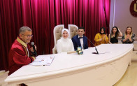 BAŞKAN HİLMİ TÜRKMEN AHMET İLE BAHAR’IN NİKAHINI KIYDI